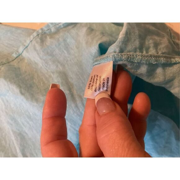 Lane Bryant Scoop Neck Peplum Linen Blend Top Sz 26 Capri SOLD OUT - Picture 6 of 11